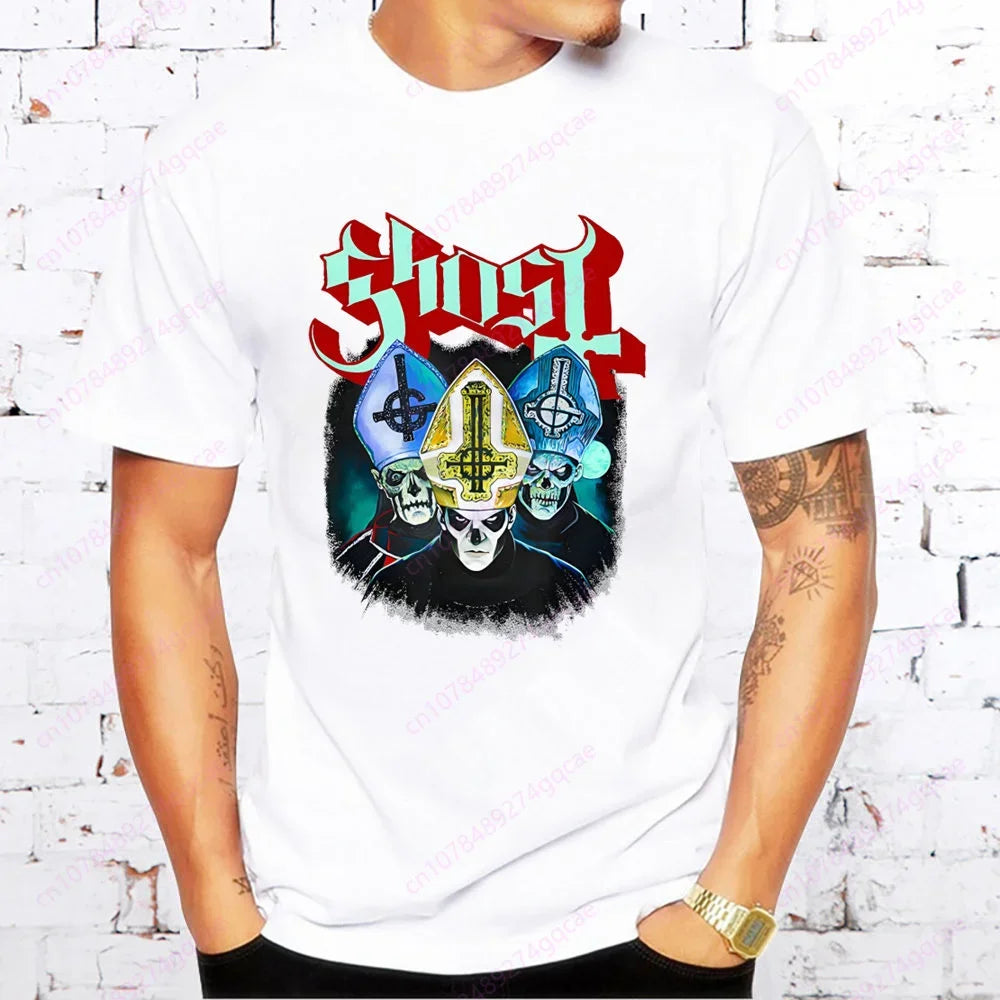 “ECHOES OF THE DAMNED” – GHOST Band Heavy Metal Tee for Men | Summer Fashion T-Shirt for the Loud, the Lost & the Legends - Premium t-shirts from dsers - Just $20.99! Shop now at Lizard Vigilante