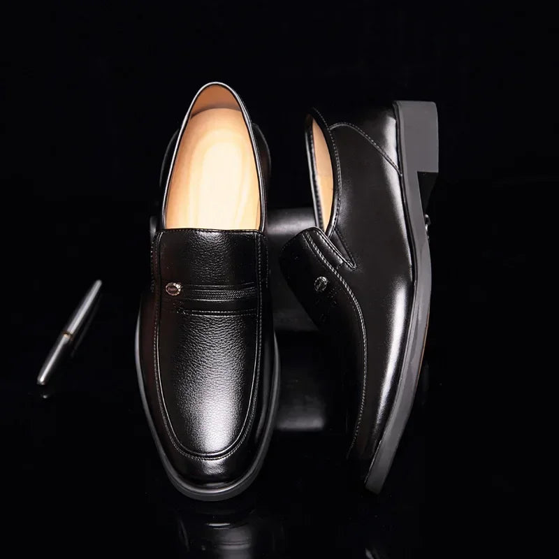 COZOK Men's Leather Slip-On Loafers - Luxury Formal Shoes for Men, Breathable Driving Moccasins, Size 38-44 - Premium shoes from Lizard Vigilante - Just $58.88! Shop now at Lizard Vigilante