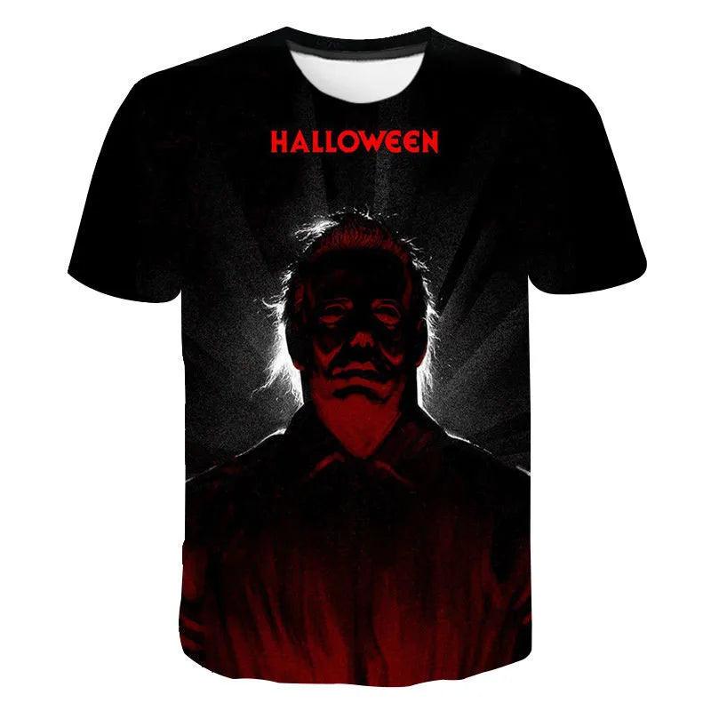 Halloween Horror Movie T-Shirt Michael Myers Scary Film 3D Print Men Woman Cool Streetwear Harajuku T Shirt Kids Tees Tops Clothing - Premium T-Shirt from Lizard Vigilante - Just $22.99! Shop now at Lizard Vigilante