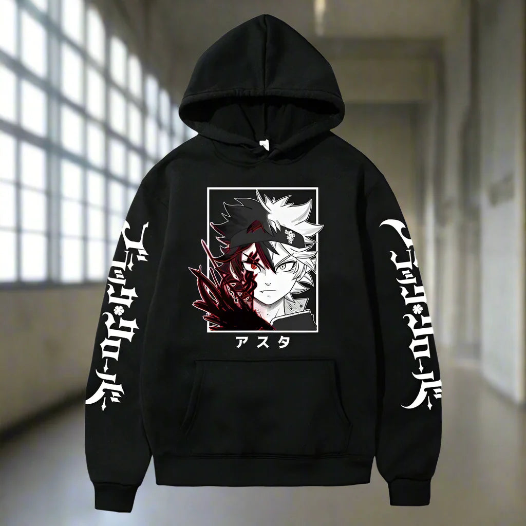 Black Clover Asta Hoodie - Oversized Manga Streetwear Hoodie for Men | Fleece Pullover with Bold Anime Print – Asta’s Power, Your Fashion - Premium hoodie from Lizard Vigilante - Just $46.66! Shop now at Lizard Vigilante