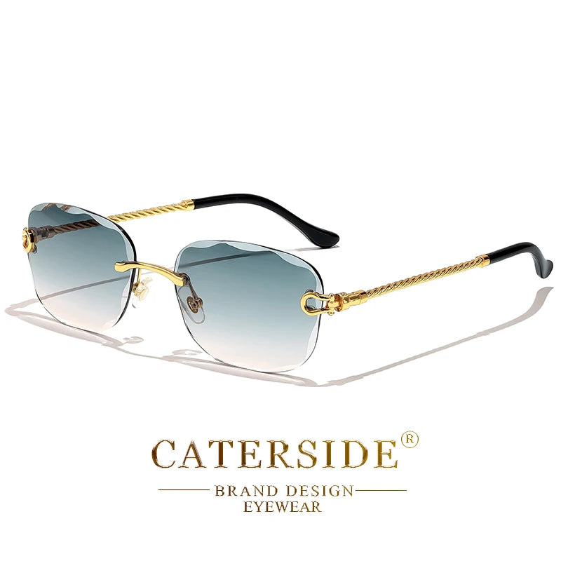 Rimcutter Royale: Caterside Retro Gradient Sunglasses – Blade Lens Street Icon Shades - Premium shades from dsers - Just $15.99! Shop now at Lizard Vigilante