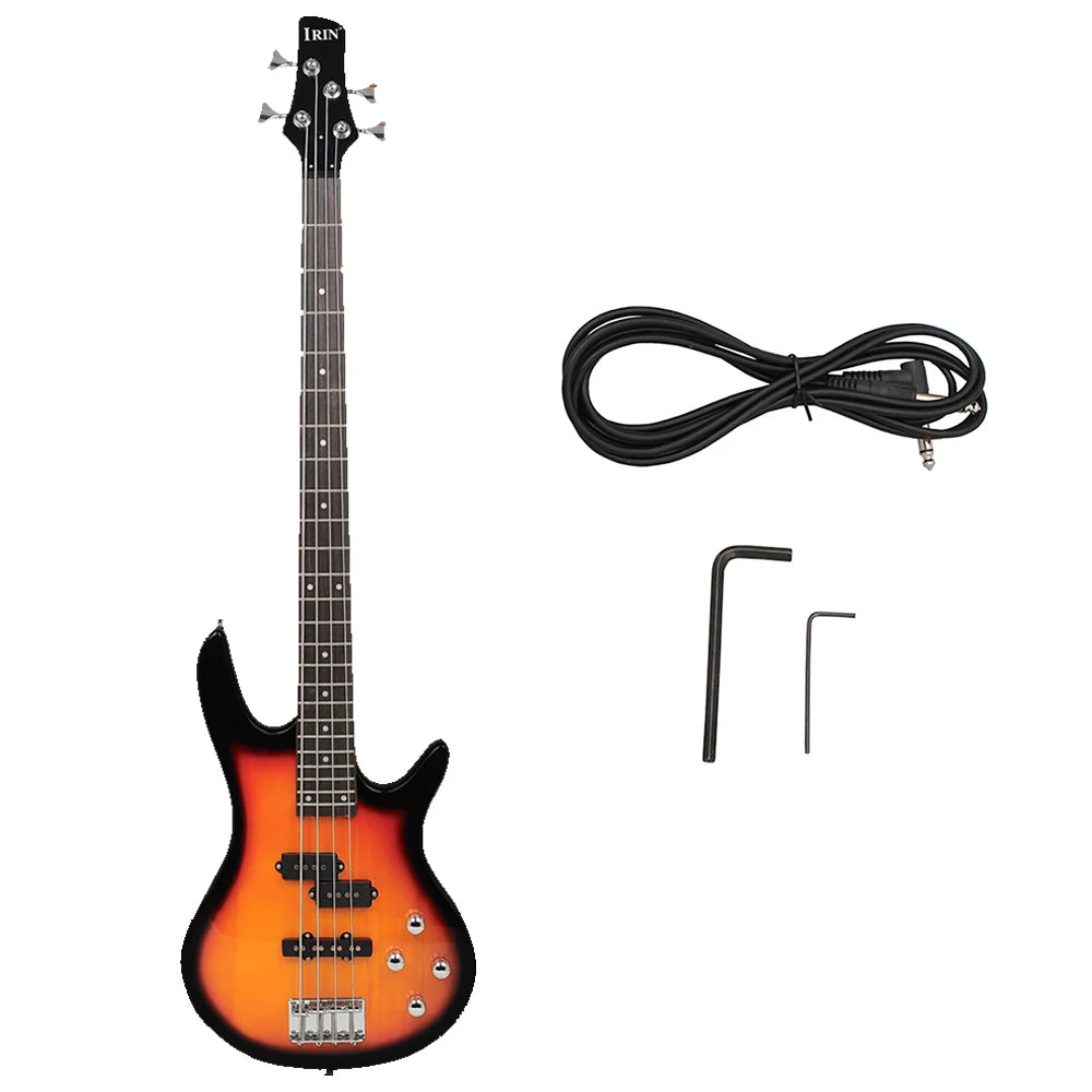IRIN 4 String Electric Bass Guitar – 24 Frets Maple Body With Cable And Wrenches For Rock Performance