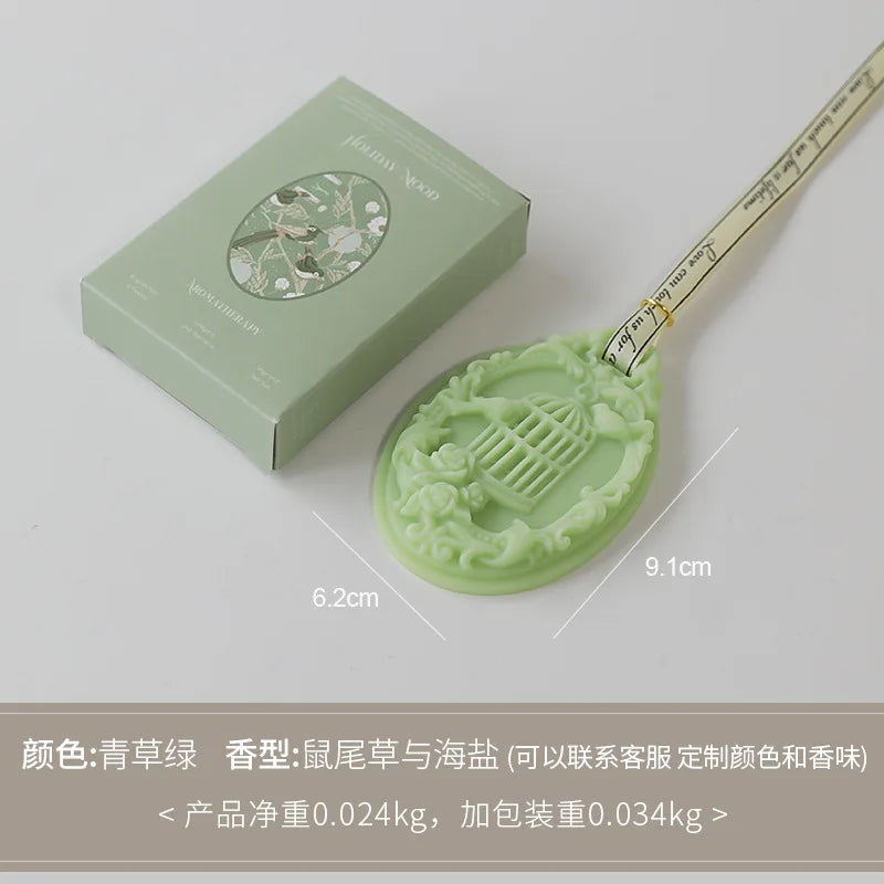 Birdcage Aromatherapy Candle Wax Tablets Wardrobe Deodorant Car Pendant Solid Balm Aromatic Air Freshener Long Lasting Fragrance