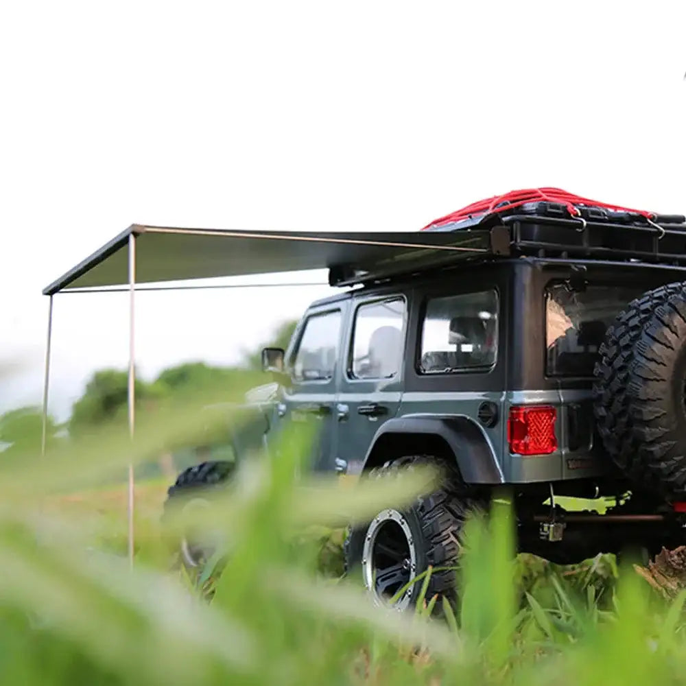 Toy Car Side Awning Rooftop Tent Luggage Roof Rack Net For 1/10 1/8 RC Crawler Car Traxxas TRX4 SCX10 TAMIYA ARRMA D90