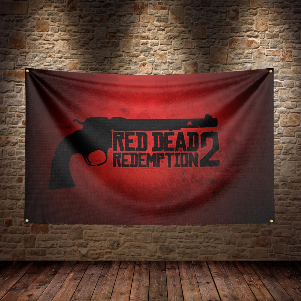 3X5Ft Red Dead Redemption 2 Cowboy Flag – US West RDR2 Polyester Printed Banner for Home & Office Decor - Premium banner from Lizard Vigilante - Just $16.99! Shop now at Lizard Vigilante