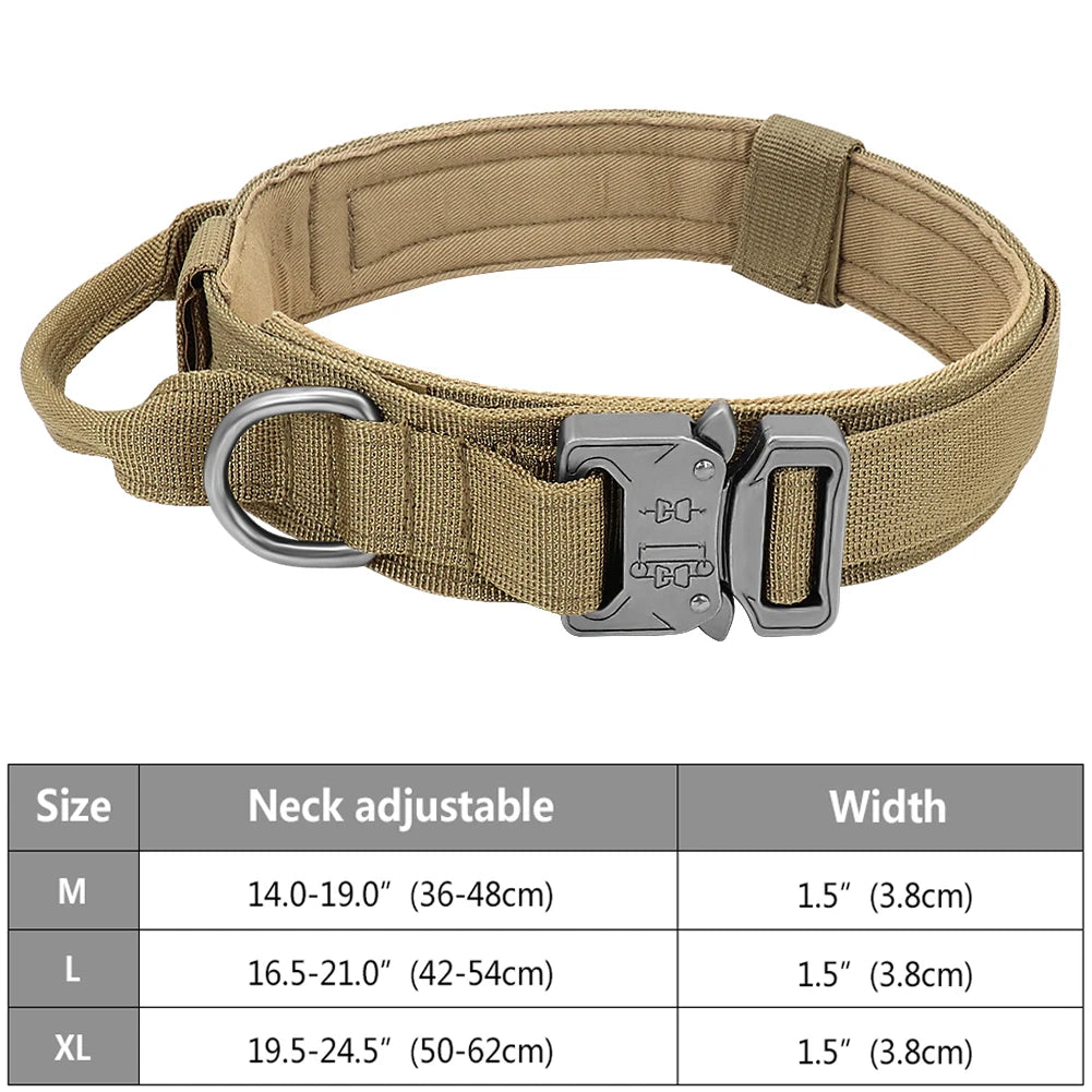 Tactical Police Dog Collar – Adjustable Durable Nylon for Medium & Large Breeds - Premium dog collar from Lizard Vigilante - Just $24.88! Shop now at Lizard Vigilante