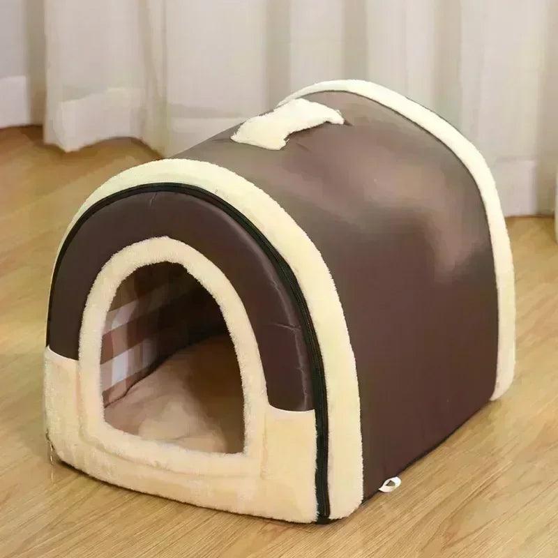 Winter Pet Cat Bed Foldable Dog House Dog Villa Sleep Kennel Removable Nest Warm Enclosed Cave Sofa Big Dog Kennel Pet Supplies - Premium pet bed from Lizard Vigilante - Just $19.99! Shop now at Lizard Vigilante