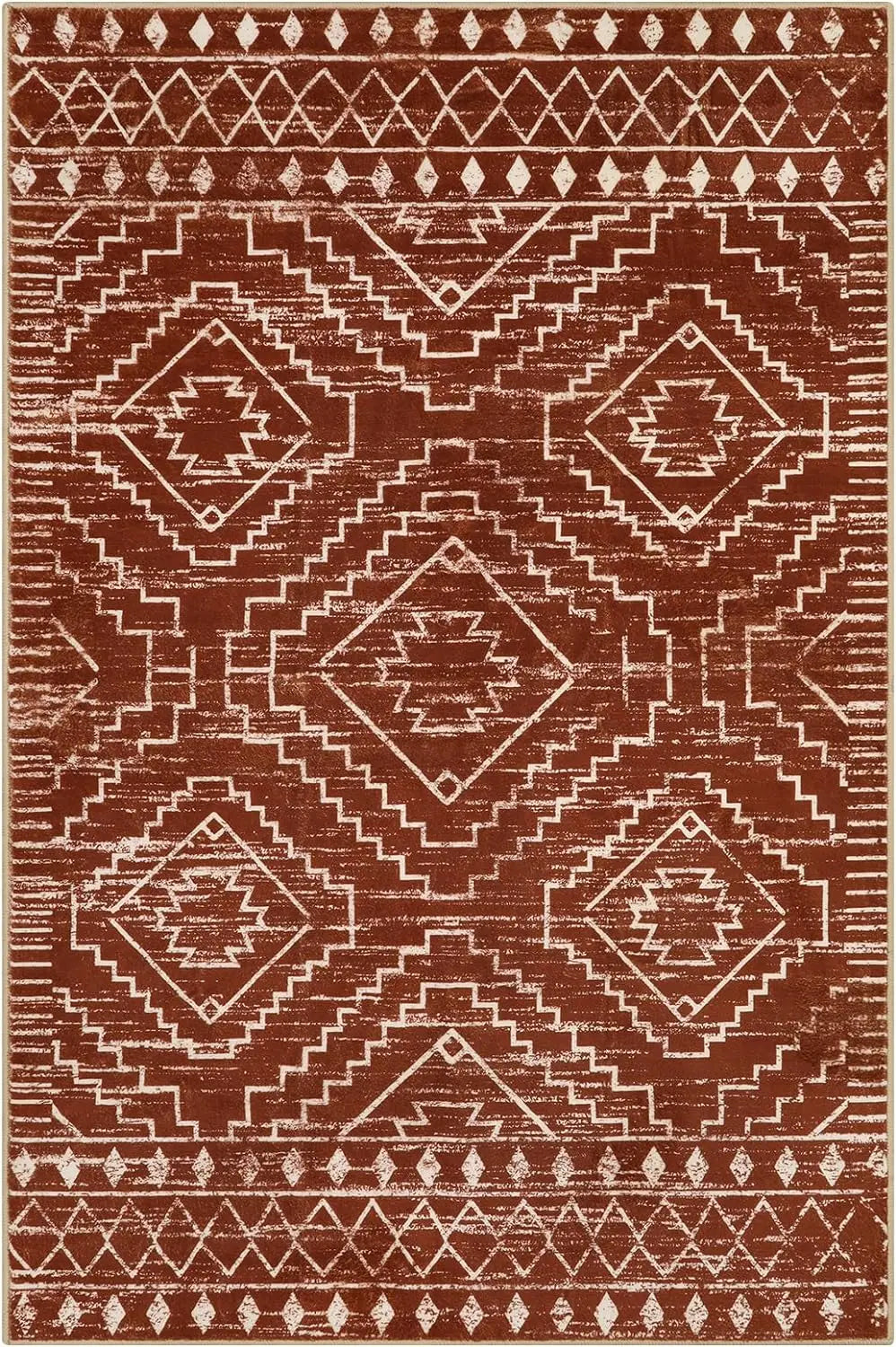 Moroccan Rugs for Living Room Geometric Tribal Bedroom Area Rug Large Shedding Soft Resistant Carpet for Den Kitchen Home Decor