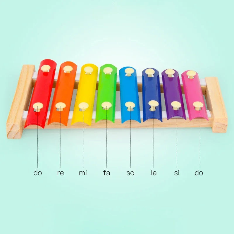 Xylophone Wood Wooden 8 Tones Multicolor Musical Instrument Toy For Baby Kids - Premium toy from Lizard Vigilante - Just $19.79! Shop now at Lizard Vigilante