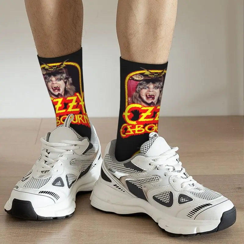 Ozzy Osbourne British Rock Heavy Metal 3D Printed Crew Socks - Premium socks from Lizard Vigilante - Just $18.88! Shop now at Lizard Vigilante