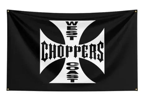 West Coast Choppers Logo Flag – 90x150cm Polyester Digital Printed Banner for Motorcycle Enthusiasts - Premium flag from Lizard Vigilante - Just $17.99! Shop now at Lizard Vigilante