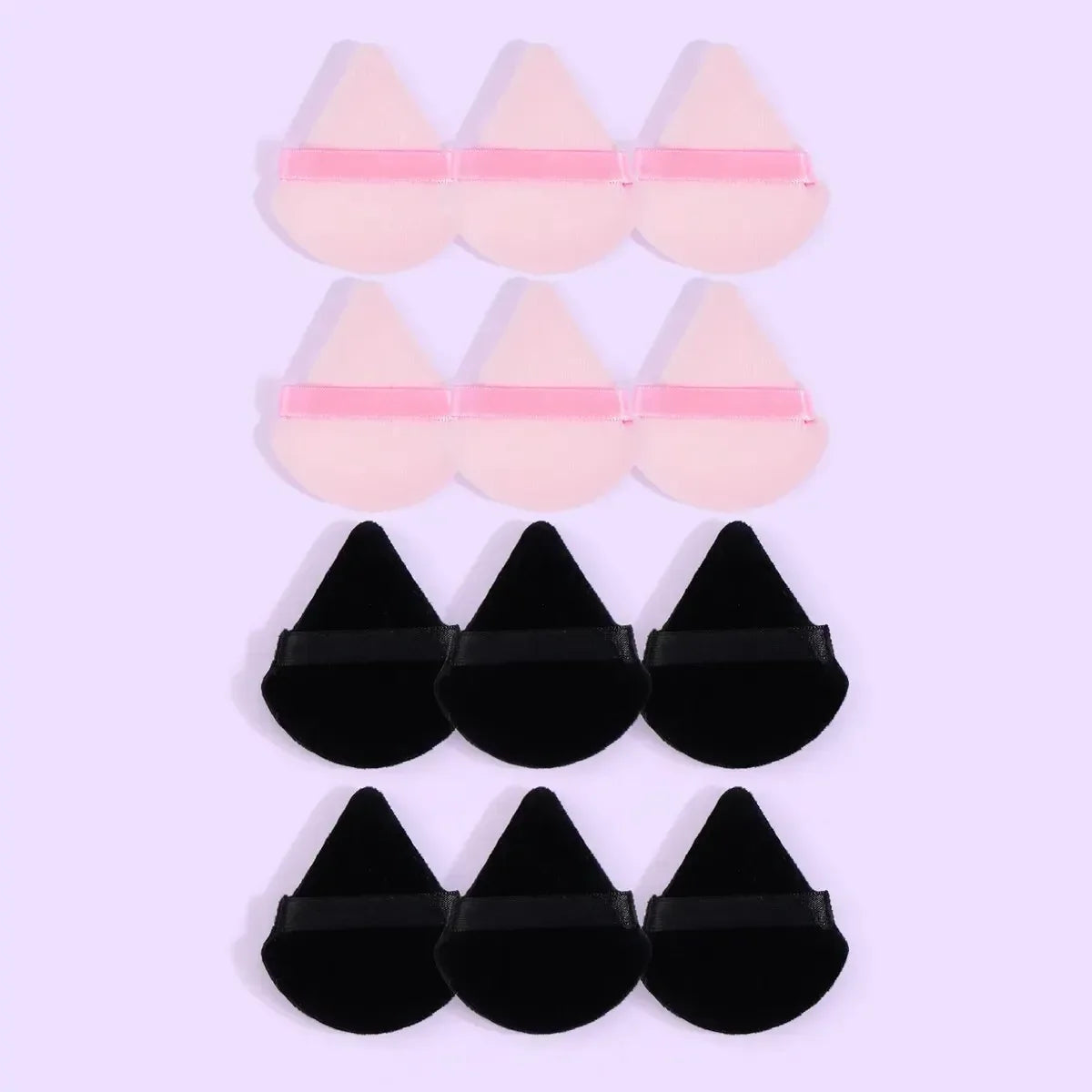 Wholesale 10/ 12 Pcs Triangle Powder Puff Wet Dry Use For Loose Powder Liquid Cosmetic Soft Plush Powder Puff Makeup Foundation