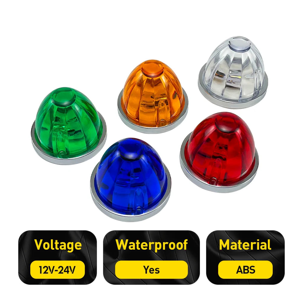 Neon Freight Fury: Watermelon Wheel Beacons — Dual 12V/24V LED Side Marker, Turn, Brake & Under-Glow