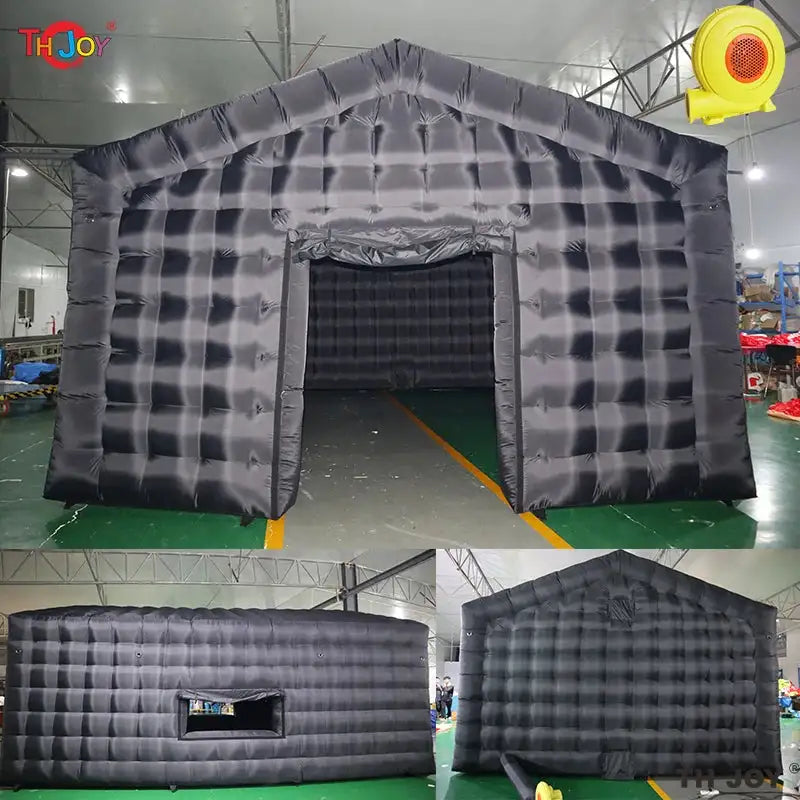 7x5m Disco Light N Fog Machine Black Cube Blow Up Bar Tent Inflatable Nightclub Portable Inflatable Party Tent Free Air Shipping