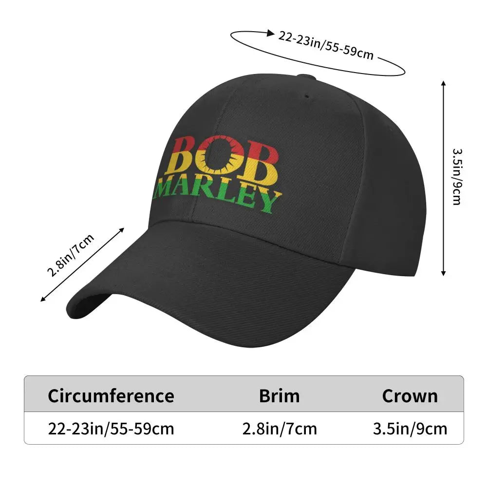 Bob Marley Jamaica Reggae Rock Baseball Cap - Unisex Adjustable Streetwear Dad Hat with Sun Protection - Premium hat from Lizard Vigilante - Just $23.88! Shop now at Lizard Vigilante