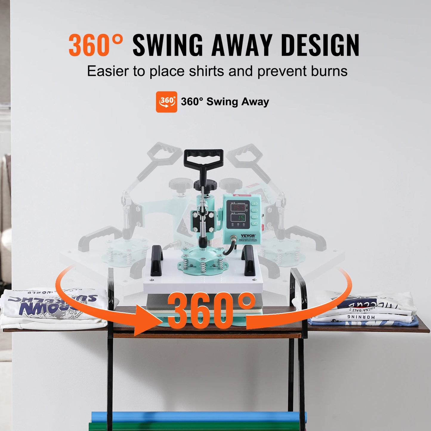 VEVOR 12x10" Nuclear Press – Rockstar Green Heat Beast for T-Shirts, Bags & Chaos (360° Swing, 700W Precision Smackdown) - Premium t-shirt press from dsers - Just $222.99! Shop now at Lizard Vigilante