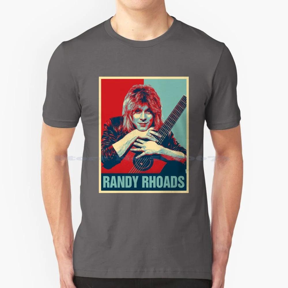 Randy Rhoads Hoodie T Shirt 100% Cotton Tee Retro Hope Style Heavy Metal Quiet Riot Ozzy Osbourne Guitarist - Premium  from Lizard Vigilante - Just $16.99! Shop now at Lizard Vigilante