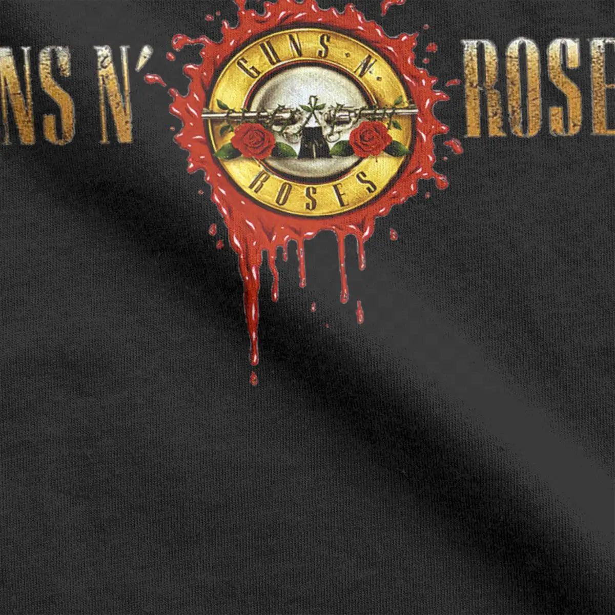 Guns N Rose Heavy Metal T-Shirt Men Women's Round Collar Pure Cotton T Shirts Steampunk Music Tee Shirt Classic Tops - Premium T-Shirt from Lizard Vigilante - Just $23.99! Shop now at Lizard Vigilante