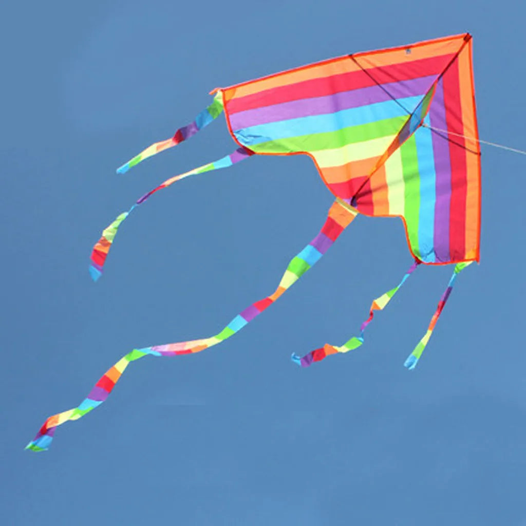 Easy Fly Colorful Rainbow Kite – Outdoor Fun Sports Toy, Durable Nylon Design For Play - Premium kite from Lizard Vigilante - Just $26.99! Shop now at Lizard Vigilante