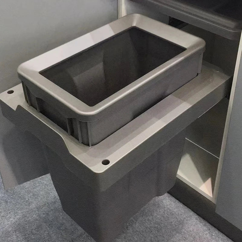 Large Capacity Waste Bins Food Waste Trash Can Kitchen Recycle Dustbin Built-in Cleaning Litter Bins Garbage Disposal Tools