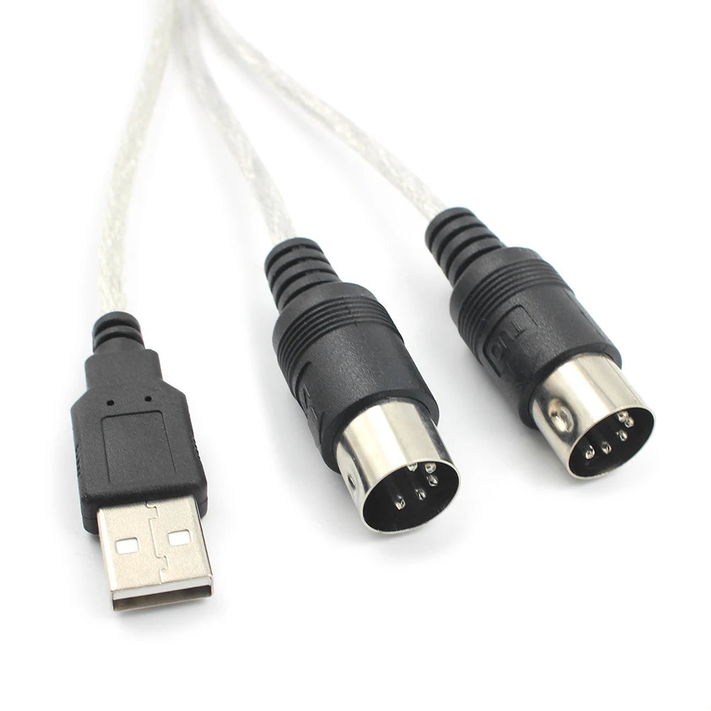 Professional USB IN-OUT MIDI Cable Adapter – Connect PC to Electronic Keyboard & Musical Instruments - Premium  from Lizard Vigilante - Just $20.99! Shop now at Lizard Vigilante