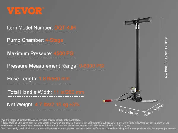 SucceBuy PCP 4-Stage 4500 PSI Power Pump – High-Pressure Air Rifle & Paintball Dominator