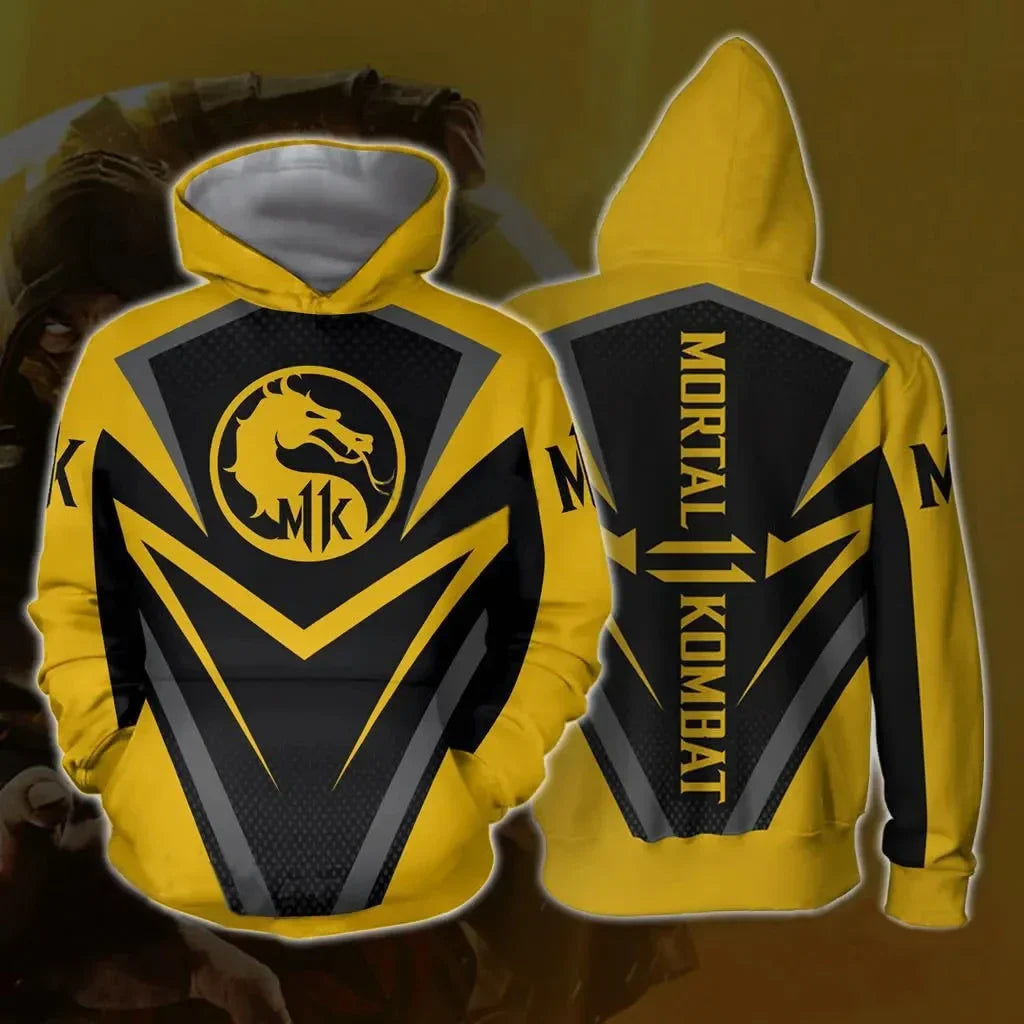 Shadow Fatality Streetwear Hoodie – Mortal Kombat 3D Game Edition
