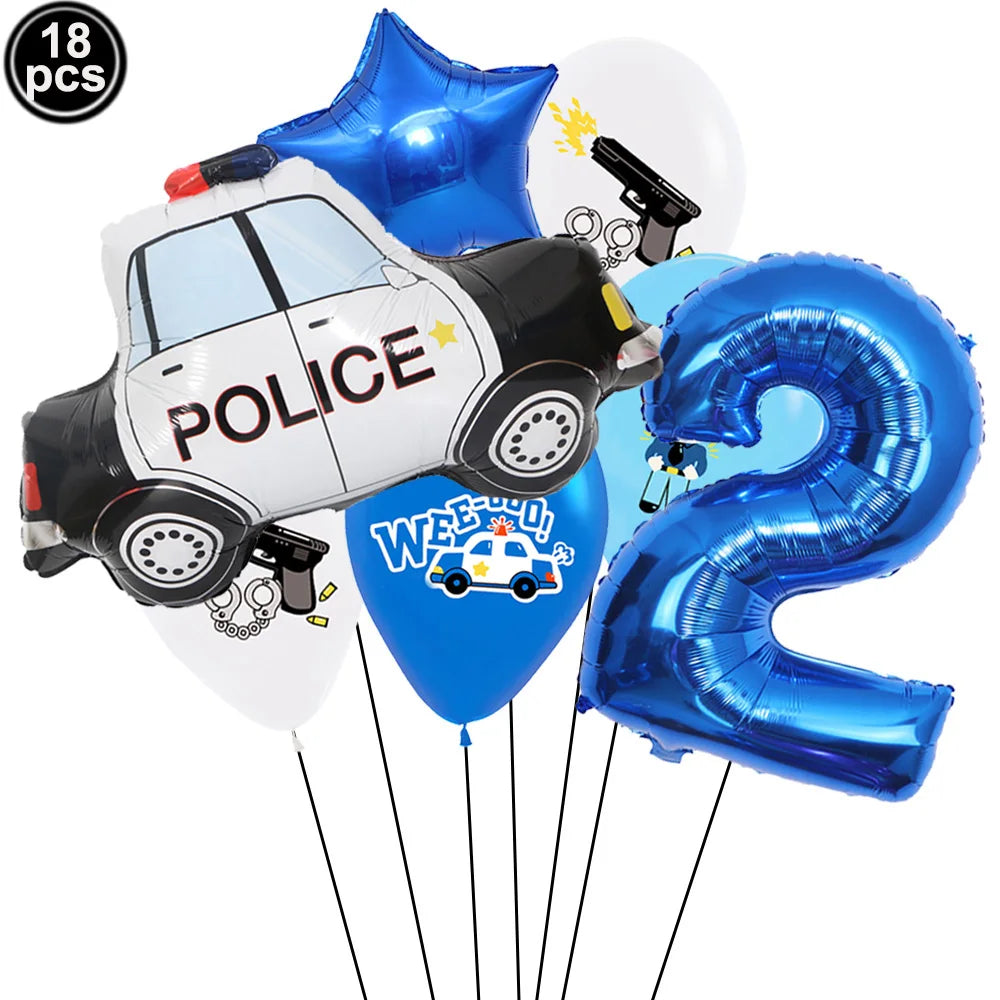 Police Theme Party Decor Police Party Latex Balloons Happy Birthday Banner Police Party Hanging Swirls Police Birthday Supplies - Premium party favors from Lizard Vigilante - Just $3.99! Shop now at Lizard Vigilante