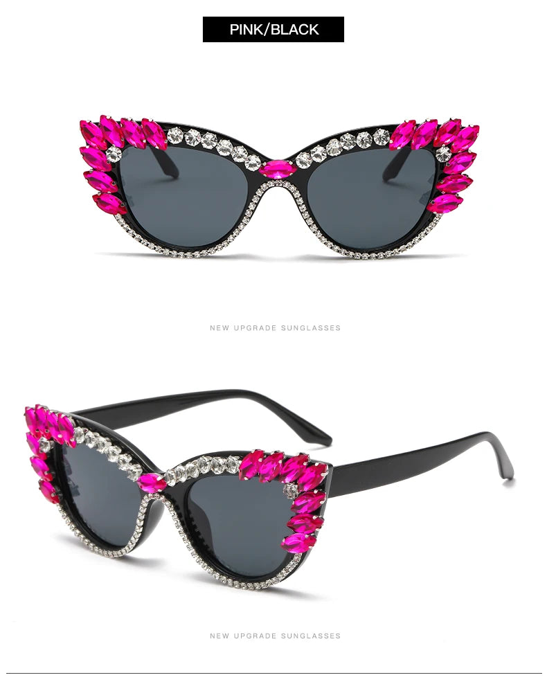“Diamond Eyes 23241” – Chaos-Cat UV400 Big Gem Sunglasses for Max Drama & Minimal Subtlety | Gradient Polycarbonate Cat Eye Spectacles - Premium shades from dsers - Just $10.99! Shop now at Lizard Vigilante