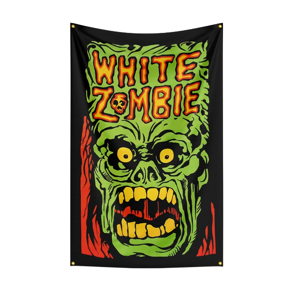 3x5 Ft Heavy Metal Rock Band WHITE Zombies Flag – Polyester Digital Printing Banner for Bedroom Wall Art & Outdoor Tapestry Decoration - Premium banner from Lizard Vigilante - Just $17.99! Shop now at Lizard Vigilante