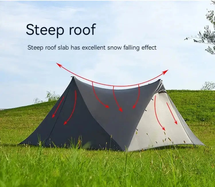 ASTA GEAR Yun Chuan double-sided silicon-coated double A pyramid 15D nylon rodless camping hiking outdoor tent