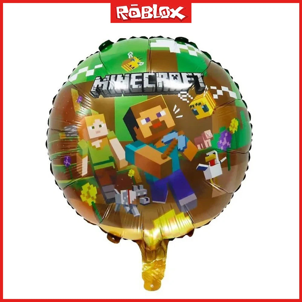 New Roblox Cartoon Modeling Game Aluminum Film Balloon – Birthday Party Supplies & Decorations for Children - Premium balloon from Lizard Vigilante - Just $15.99! Shop now at Lizard Vigilante