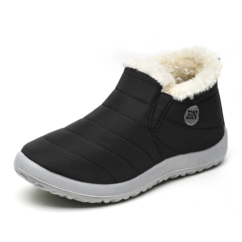 FUNMARS.T Snow Boots for Women – Slip-On Waterproof Ankle Boots with Plush Insole & Warmth for Winter - Premium boots from Lizard Vigilante - Just $33.88! Shop now at Lizard Vigilante