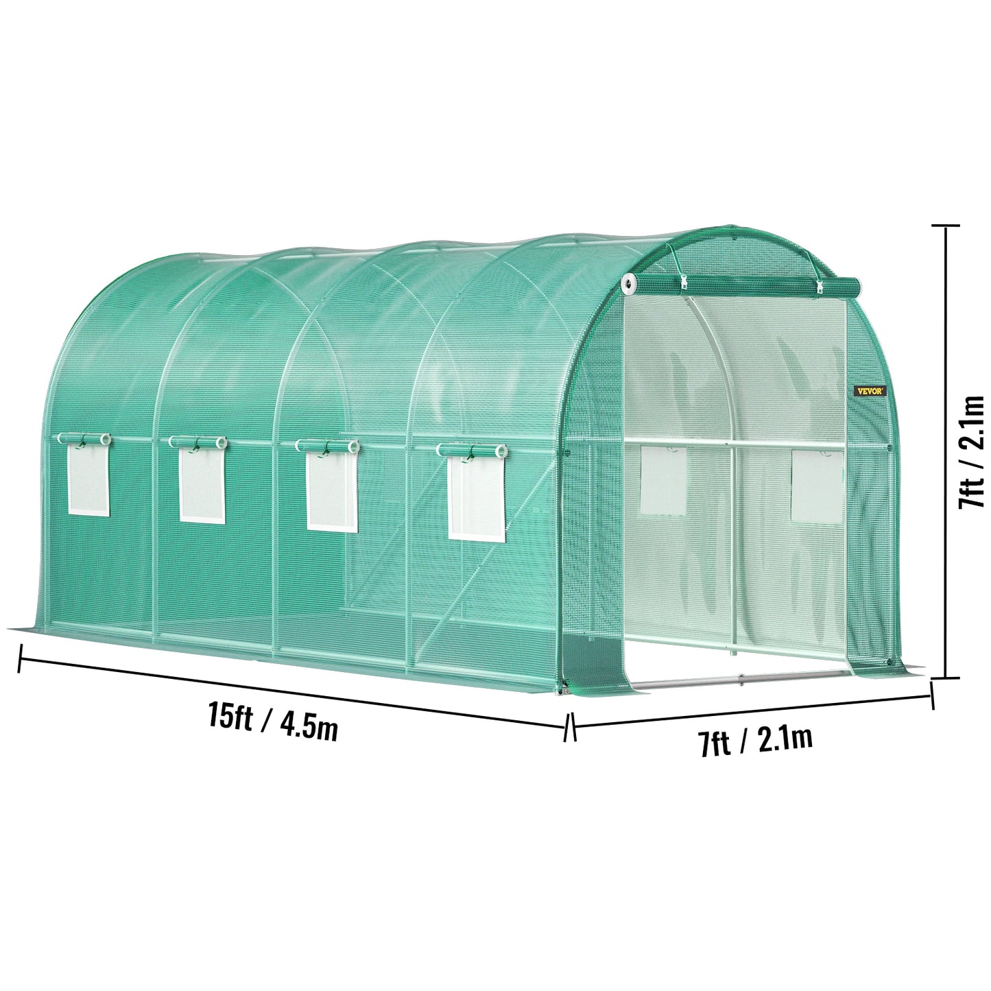 VEVOR Walk-In Tunnel Greenhouse with Galvanized Steel Frame & Waterproof Polyethylene Cover – Durable, Easy Assembly, Multiple Sizes Available - Premium greenhouse from Lizard Vigilante - Just $198.88! Shop now at Lizard Vigilante