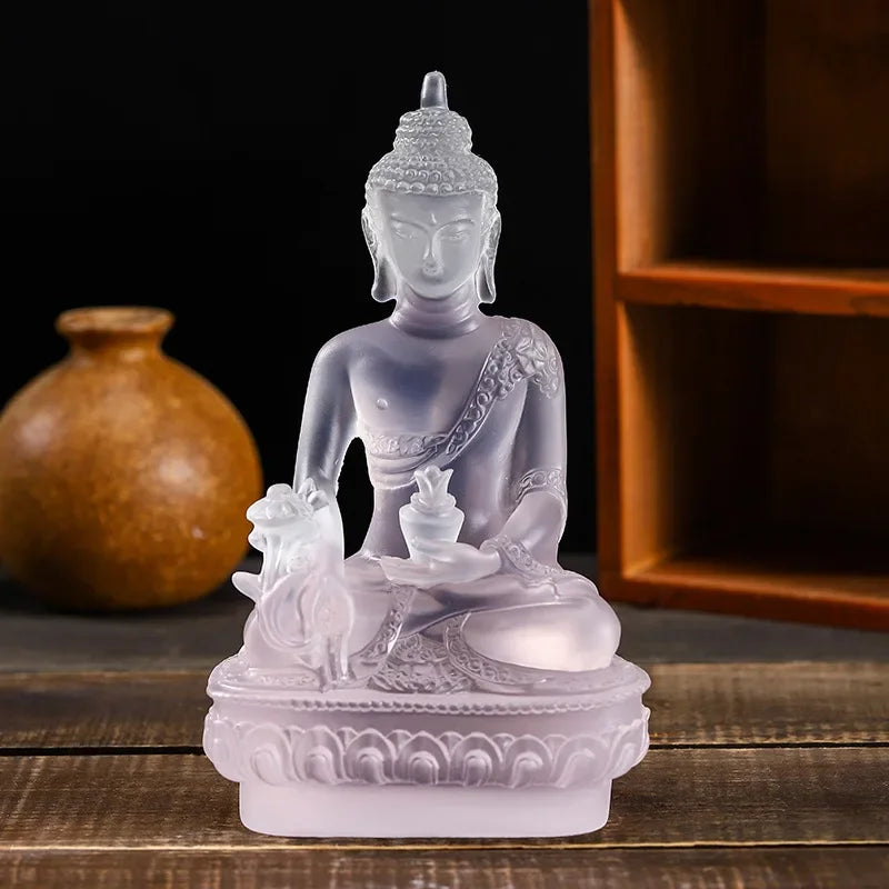 1pc, Resin Craft Home Decoration Buddha Statue Buddhism Sculpture Thailand Buddha Sculpture Zen Decor Ornaments Car Decoration