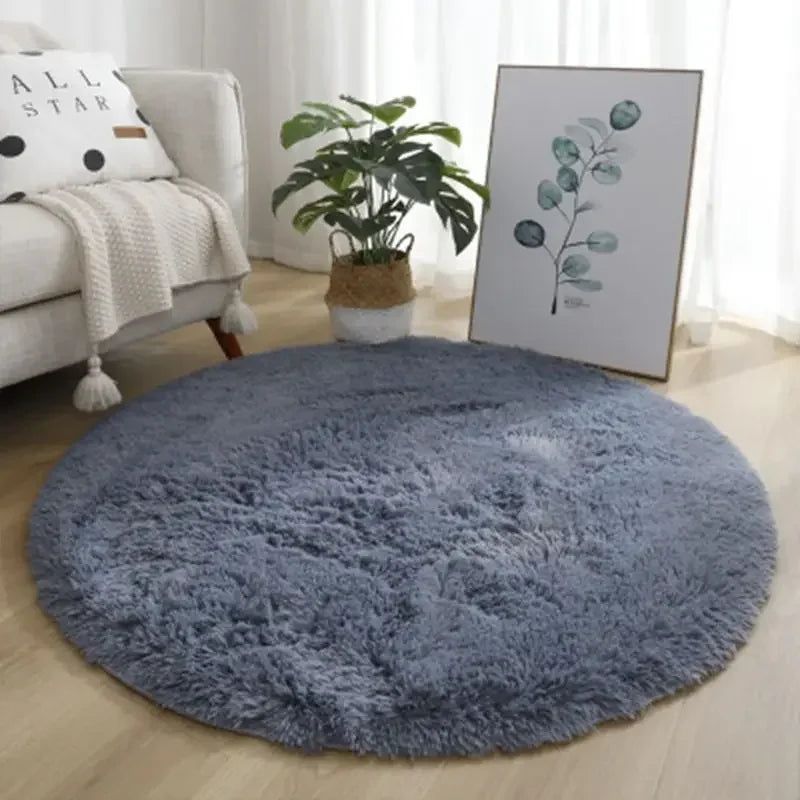 Living Room Rugs Aesthetic Bedroom Round Carpet Decoration Furry Comfort Carpet  Home Decor Pink Foot Mat Area Rug 2023 New