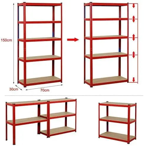 Heavy-Duty 5-Tier Garage Shelving Unit – Adjustable Boltless Storage Racking for Warehouse, Home, Office, and Pantry - Premium shelving from Lizard Vigilante - Just $73.99! Shop now at Lizard Vigilante