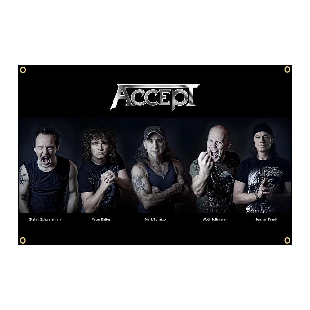 Accept Music Band Heavy Metal Flag – 90x150cm Polyester Poster Banner for Home & Interior Decoration - Premium banner from Lizard Vigilante - Just $11.99! Shop now at Lizard Vigilante