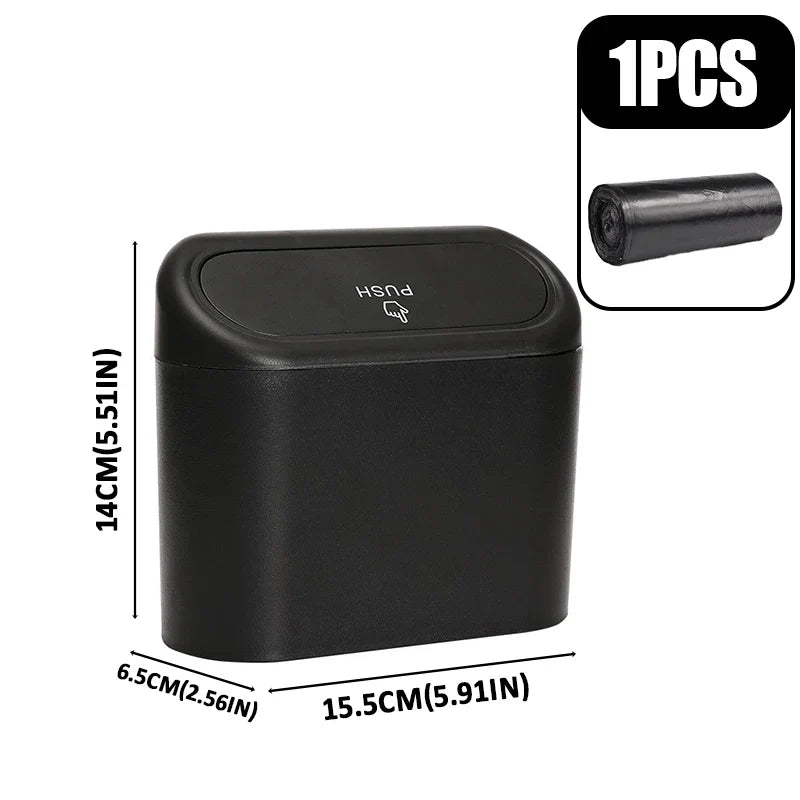 ABS square garbage bin, car mini garbage bin, suspended car dust storage box