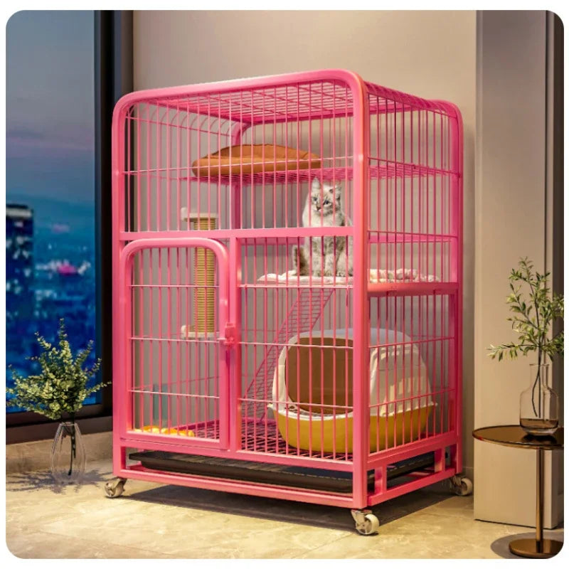 Extra Large Luxury Cat Villa | Multi-Storey Pet Cage for Cats and Small Dogs | Indoor Free Space Cat Carrier Nest - Premium pet cage from Lizard Vigilante - Just $215.99! Shop now at Lizard Vigilante