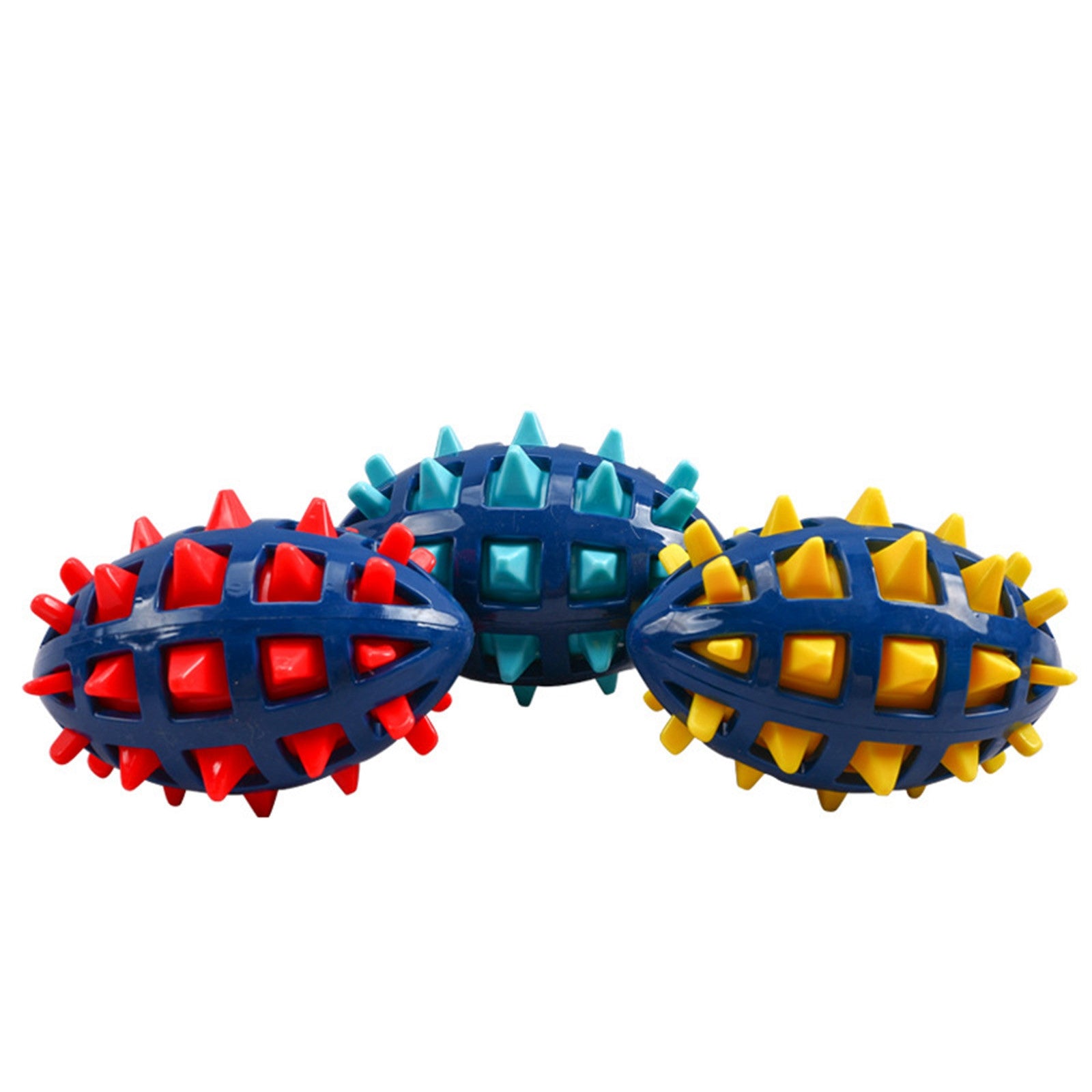 Squeaky Dog Toys For Aggressive Chewers Rubber Puppy Chew Ball With Squeaker, Almost Indestructible and Durable Pet Toy Dog toys - Premium  from Lizard Vigilante - Just $2.99! Shop now at Lizard Vigilante