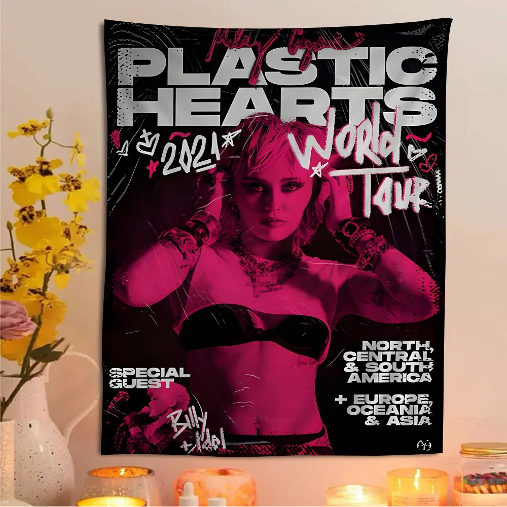 “Plastic Hearts & Power Chords” Miley Cyrus Album Wall Tapestry – Heavy Cotton Print for Rockcore Bedrooms, Hippie Hangouts & Hollywood Havoc - Premium poster from dsers - Just $34.99! Shop now at Lizard Vigilante