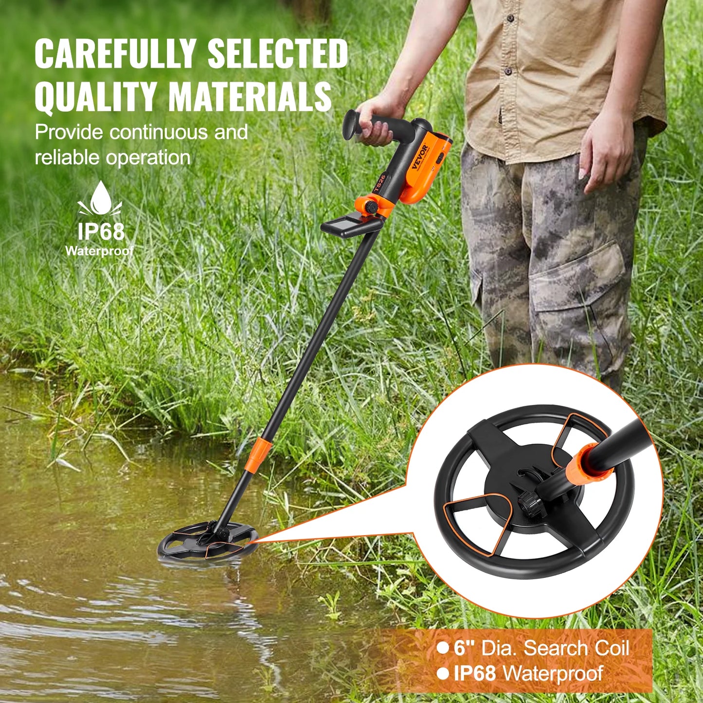 VEVOR Adjustable Kids Metal Detector – 6" Waterproof Search Coil with LCD Display, 25"-37" Extendable Length, Ideal for Gold and Treasure Hunting - Premium metal detector from Lizard Vigilante - Just $98.88! Shop now at Lizard Vigilante