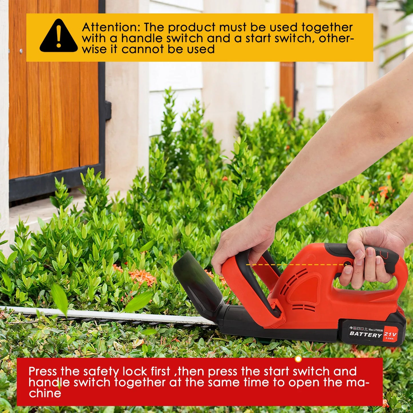 21V Cordless Hedge Trimmer 22 Inch Electric Hedge Trimmer with 3.0Ah Battery & Charger with Dual Action Blade 3/5" Cut Capacity - Premium hedge trimmer from Lizard Vigilante - Just $129.99! Shop now at Lizard Vigilante