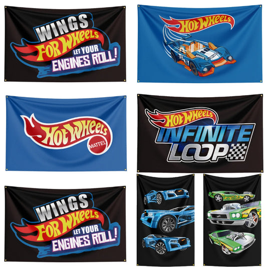 Hot Wheels Flag 3x5 FT – Vibrant Polyester Printed Car Banner for Wall or Outdoor Decor - Premium flag from Lizard Vigilante - Just $13.99! Shop now at Lizard Vigilante