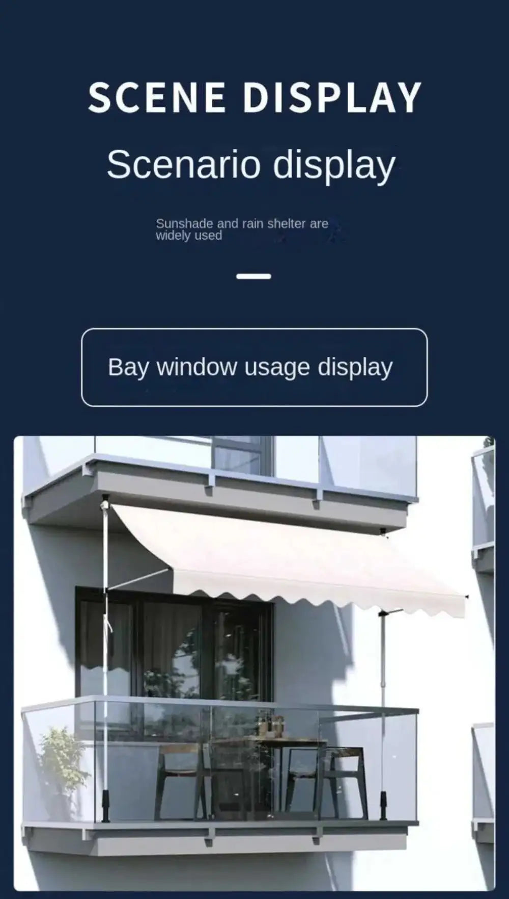 Awnings Rain and Snow Resistant UV Resistant Folding and Telescopic Canopy Tent Outdoor Garden Balcony Roof Courtyard Sunshade