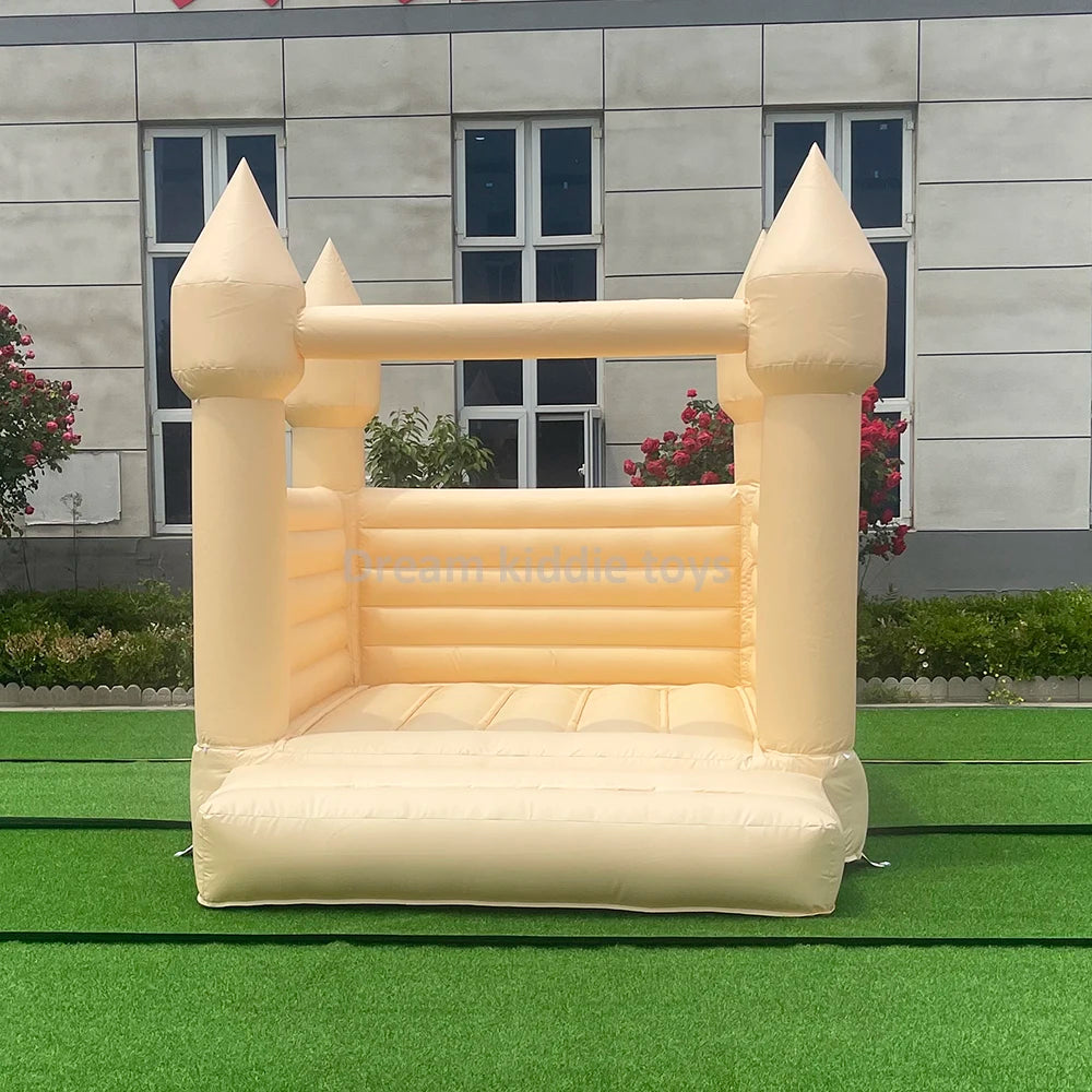 Inflatable Beige Bounce House – Commercial PVC Bouncy Castle for Kids and Adults - Premium bounce house from Lizard Vigilante - Just $739.99! Shop now at Lizard Vigilante