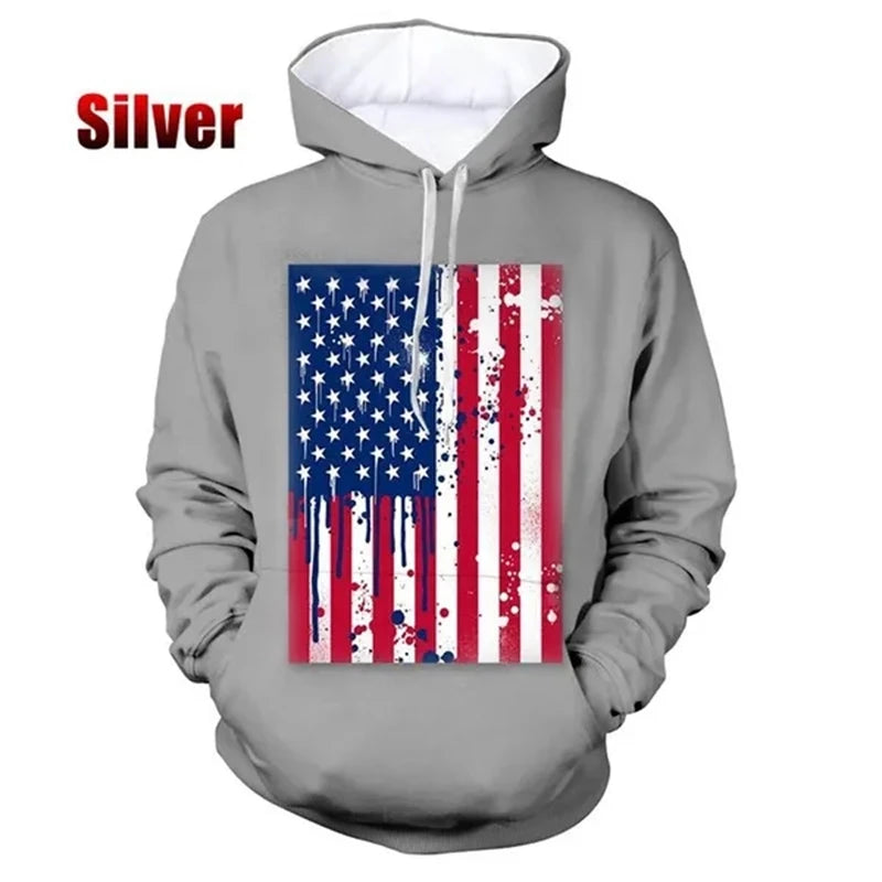 Freedom Hoodie: Unisex 3D American Flag Design - Premium Long-sleeve hoodie from Lizard Vigilante - Just $49.99! Shop now at Lizard Vigilante