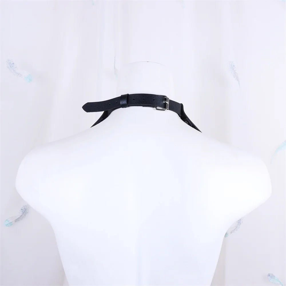 HELLBITE Harajuku Rivet Choker – Gothic Punk Collar for Women, Rock Show Ready, Y2K Spiked Leather Vibe - Premium collar from dsers - Just $9.99! Shop now at Lizard Vigilante