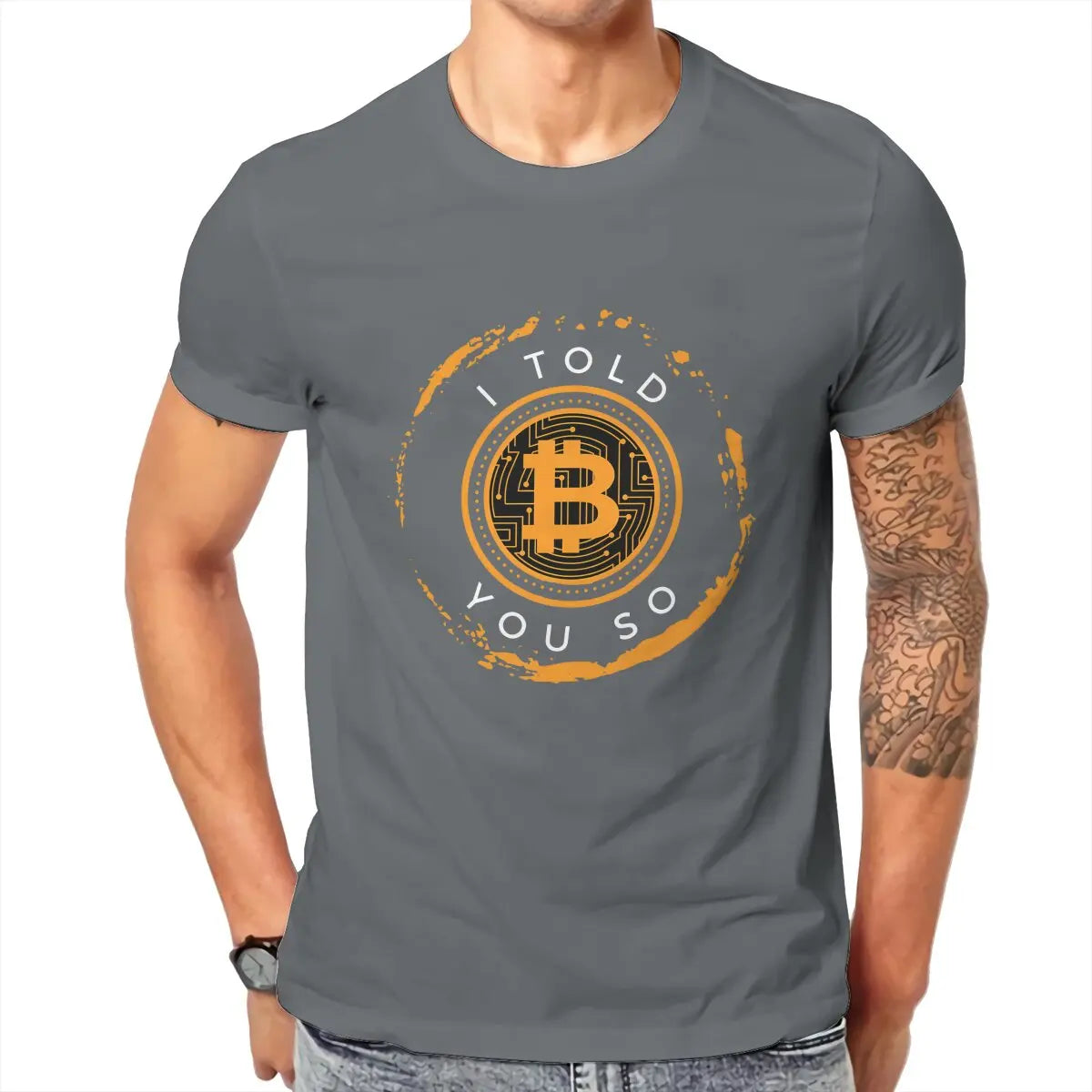 Crypto Miners I Told You So Bitcoin T Shirt Comfortable Casual Short Sleeve Tee